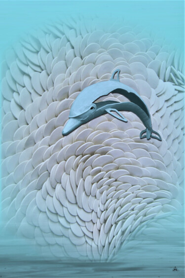 Fotografía titulada "Jumping dolphin" por Leo Ster, Obra de arte original, Fotografía no manipulada