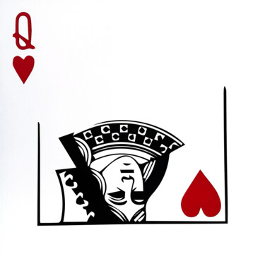 印花与版画 标题为“No Queen Heart” 由Leo Thiakos, 原创艺术品, 数字打印 安装在铝上