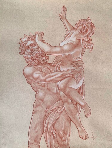 Desenho intitulada "Étude - enlèvement…" por Léo Vandercruysse, Obras de arte originais, Lápis