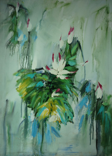 Painting titled "Lotus NO.1" by Leo, Original Artwork