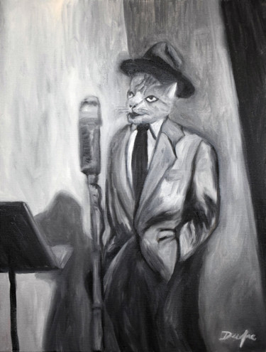 Pintura titulada "Crooner" por Leo Du Lac, Obra de arte original, Oleo