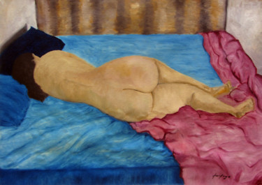 Painting titled "Sueño" by Leo Du Lac, Original Artwork, Oil