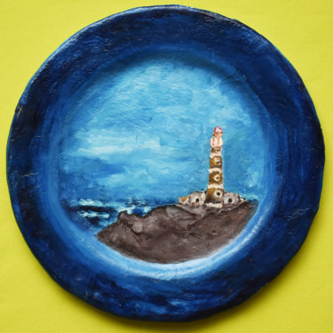 Pintura intitulada "Farol de Cabo Polôn…" por Leo Du Lac, Obras de arte originais, Óleo
