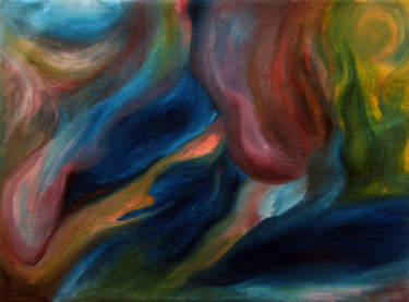 Painting titled "Ether" by Leo Du Lac, Original Artwork, Oil