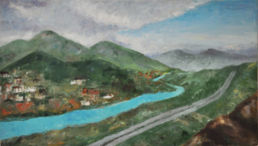 Картина под названием "Mtskheta, Georgia" - Ekaterina Leonardovna, Подлинное произведение искусства, Масло