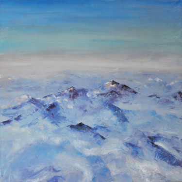 Картина под названием "Peaks" - Ekaterina Leonardovna, Подлинное произведение искусства, Масло