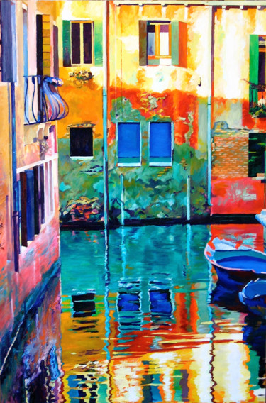 Painting titled ""RINCON VENECIANO"" by Andrades, Original Artwork, Oil