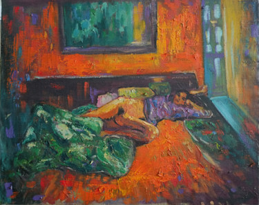 「In the morning」というタイトルの絵画 Hai Nguyenによって, オリジナルのアートワーク, オイル