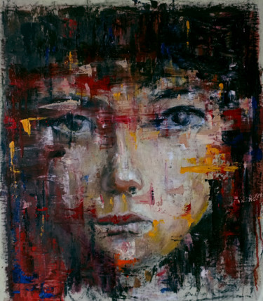 Painting titled "No signal 02" by Hai Nguyen, Original Artwork, Oil