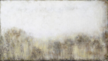 Картина под названием "White Beige Abstrac…" - Leon Grossmann, Подлинное произведение искусства, Акрил