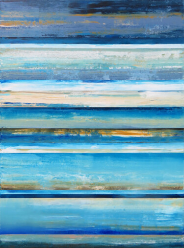 Painting titled "Sea Abstract Painti…" by Leon Grossmann, Original Artwork, Acrylic