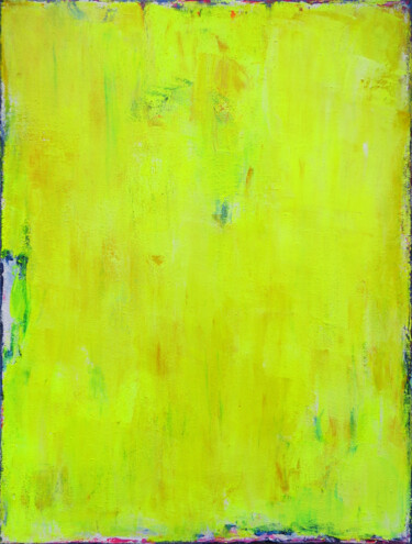 Schilderij getiteld "Yellow Abstract Pai…" door Leon Grossmann, Origineel Kunstwerk, Acryl