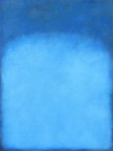 Schilderij getiteld "Blue White Abstract…" door Leon Grossmann, Origineel Kunstwerk, Acryl