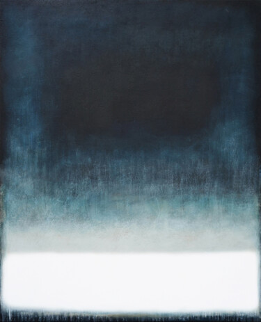 Schilderij getiteld "Grey White Abstract…" door Leon Grossmann, Origineel Kunstwerk, Acryl