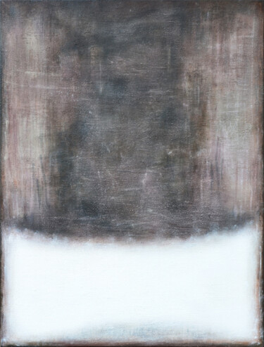 「White Brown Abstrac…」というタイトルの絵画 Leon Grossmannによって, オリジナルのアートワーク, アクリル