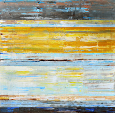 Pittura intitolato "Abstract Landscape…" da Leon Grossmann, Opera d'arte originale, Acrilico