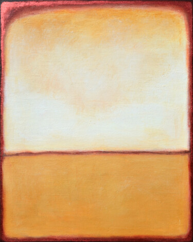 Peinture intitulée "Beige Copper Abstra…" par Leon Grossmann, Œuvre d'art originale, Acrylique