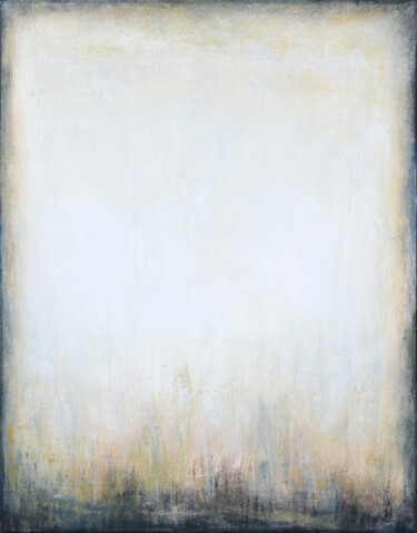 Pintura intitulada "Beige Grey Abstract…" por Leon Grossmann, Obras de arte originais, Acrílico