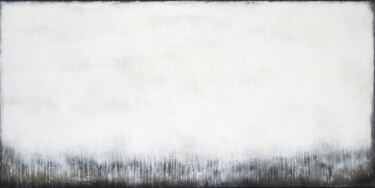 Pittura intitolato "White Grey Abstract…" da Leon Grossmann, Opera d'arte originale, Acrilico
