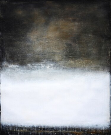 Pintura titulada "White Brown Abstrac…" por Leon Grossmann, Obra de arte original, Acrílico