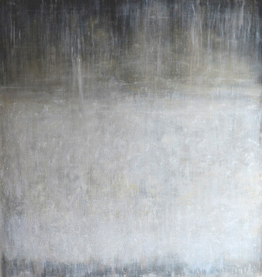 Ζωγραφική με τίτλο "Grey Abstract Paint…" από Leon Grossmann, Αυθεντικά έργα τέχνης, Ακρυλικό
