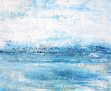 Painting titled "Blue Landscape. Blu…" by Leon Grossmann, Original Artwork, Acrylic