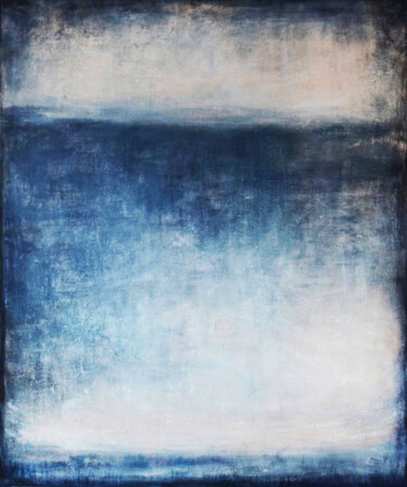 「Blue Abstract Paint…」というタイトルの絵画 Leon Grossmannによって, オリジナルのアートワーク, アクリル