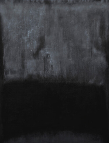 Painting titled "Black Grey Abstract…" by Leon Grossmann, Original Artwork, Acrylic