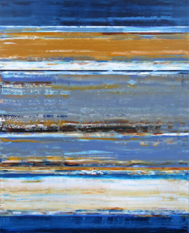Schilderij getiteld "Sea Abstract Painti…" door Leon Grossmann, Origineel Kunstwerk, Acryl