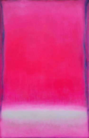 Картина под названием "Neon Pink Abstract…" - Leon Grossmann, Подлинное произведение искусства, Акрил