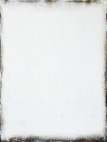 Schilderij getiteld "White Grey Abstract…" door Leon Grossmann, Origineel Kunstwerk, Acryl