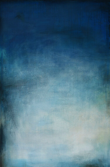 Painting titled "Blue Reflection. Me…" by Leon Grossmann, Original Artwork, Acrylic
