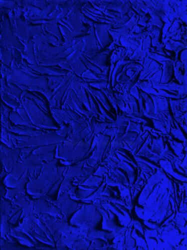 Painting titled "Deep Blue Abstract…" by Leon Grossmann, Original Artwork, Acrylic