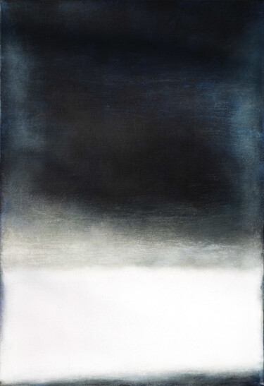 Painting titled "Black Grey White Ab…" by Leon Grossmann, Original Artwork, Acrylic