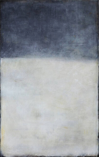 Pintura titulada "Grey Beige Abstract…" por Leon Grossmann, Obra de arte original, Acrílico