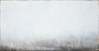 Schilderij getiteld "White Grey Abstract…" door Leon Grossmann, Origineel Kunstwerk, Acryl