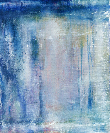 Pintura intitulada "Blue Abstract Paint…" por Leon Grossmann, Obras de arte originais, Acrílico