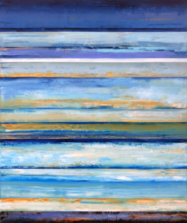 Painting titled "Ocean Abstract Pain…" by Leon Grossmann, Original Artwork, Acrylic