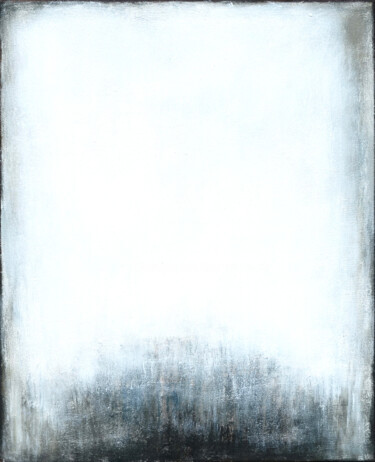 Painting titled "White Black Abstrac…" by Leon Grossmann, Original Artwork, Acrylic