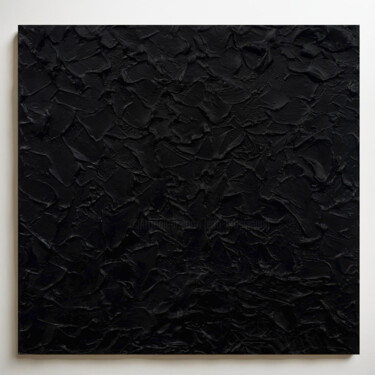 Schilderij getiteld "Monochrome Black" door Leon Grossmann, Origineel Kunstwerk, Acryl