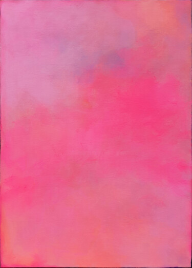 Pittura intitolato "Neon Pink Abstract…" da Leon Grossmann, Opera d'arte originale, Acrilico