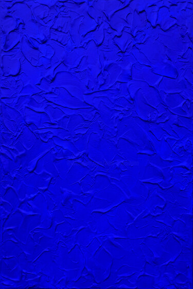 Painting titled "Monochrome Blue Abs…" by Leon Grossmann, Original Artwork, Acrylic