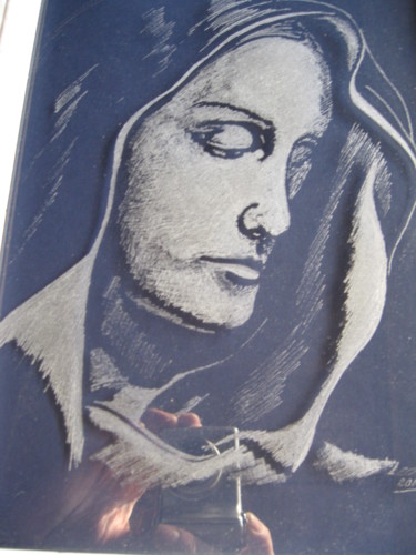 Skulptur mit dem Titel "Sad Mother Maria" von Pikzigmar (Spade07art), Original-Kunstwerk