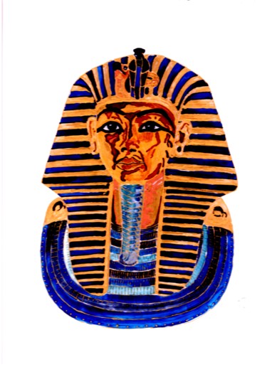 Painting titled "King Tutankhamun" by Pikzigmar (Spade07art), Original Artwork, Other