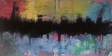 Malerei mit dem Titel "Abstrakt" von Leon Quiring, Original-Kunstwerk