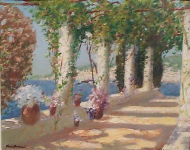Painting titled "Boulevard Arbree ,…" by Leon Richet, Original Artwork, Oil