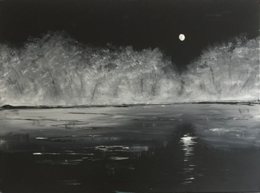 Painting titled "night" by Leonid Shver, Original Artwork