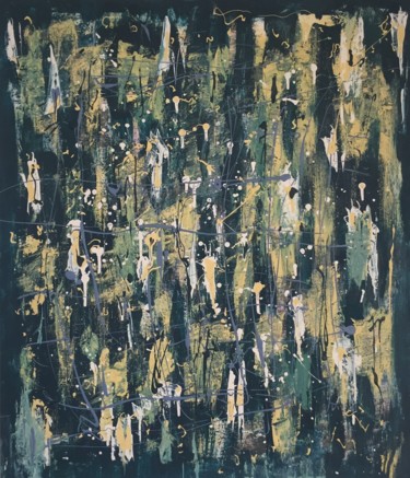 Painting titled "sound of the crowd" by Leonid Shver, Original Artwork