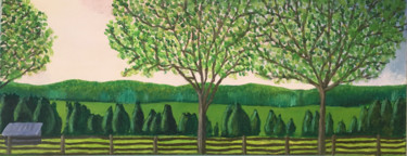 Pintura intitulada "The Fields of Pagel…" por Patricia Leone, Obras de arte originais, Óleo
