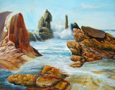 Painting titled "The Inlet Comes Ali…" by Leonard Aitken, Original Artwork, Oil